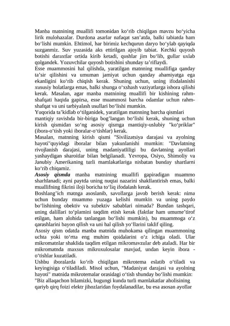 Esse haqida tushuncha 3