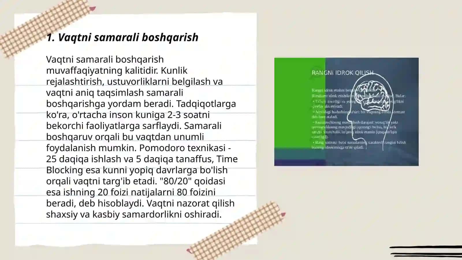 Vaqtni idrok qilishni òrganish 3