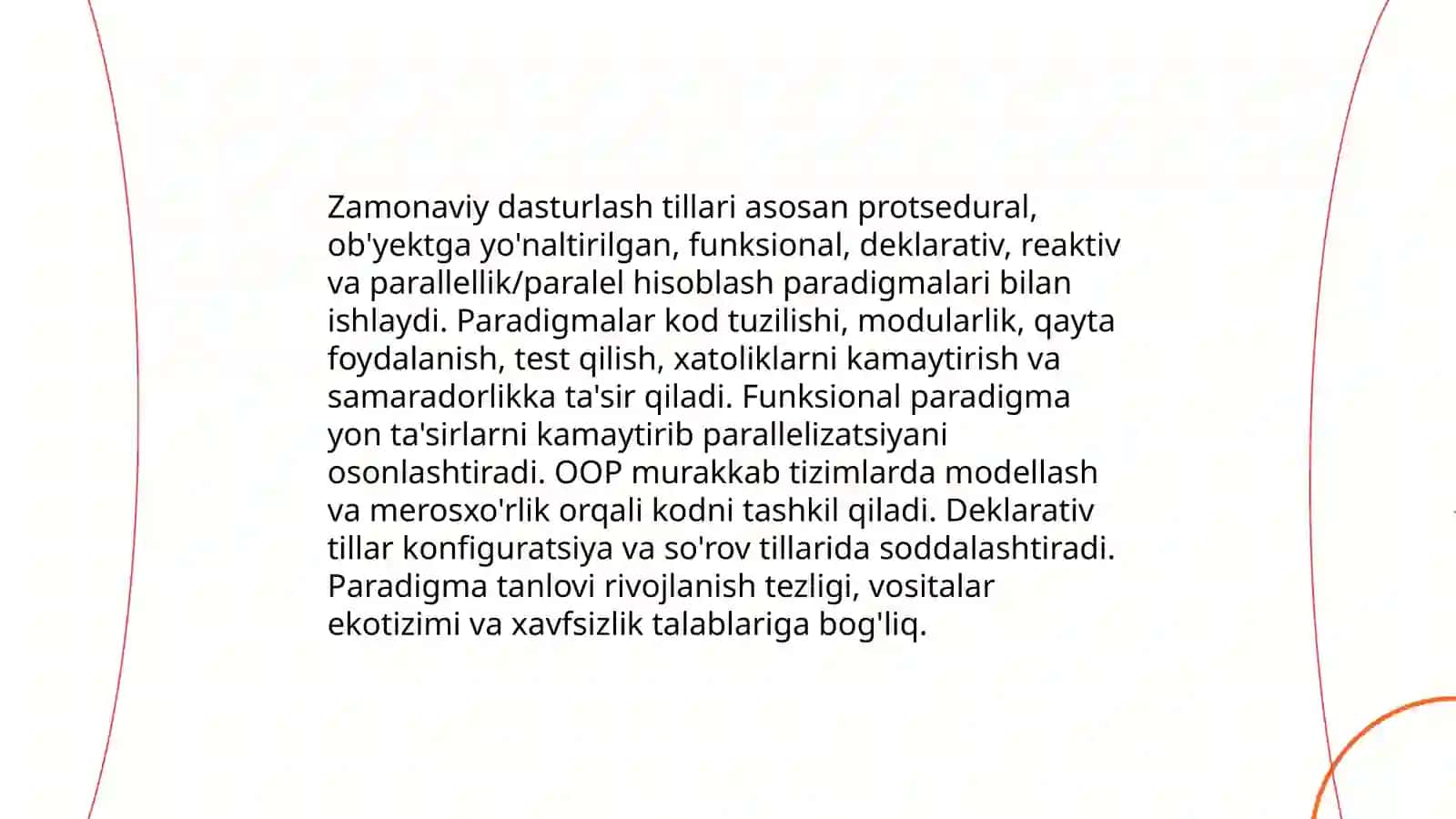 Zamonaviy dasturlash tillari tahlili 3