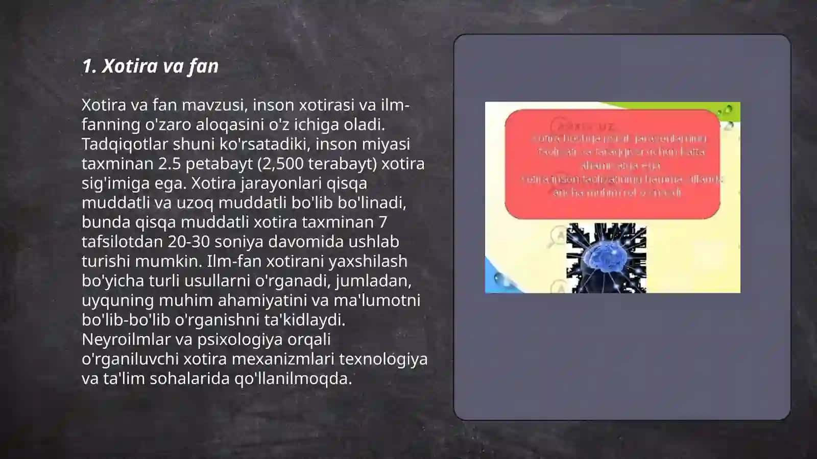 Xotira va fan 3