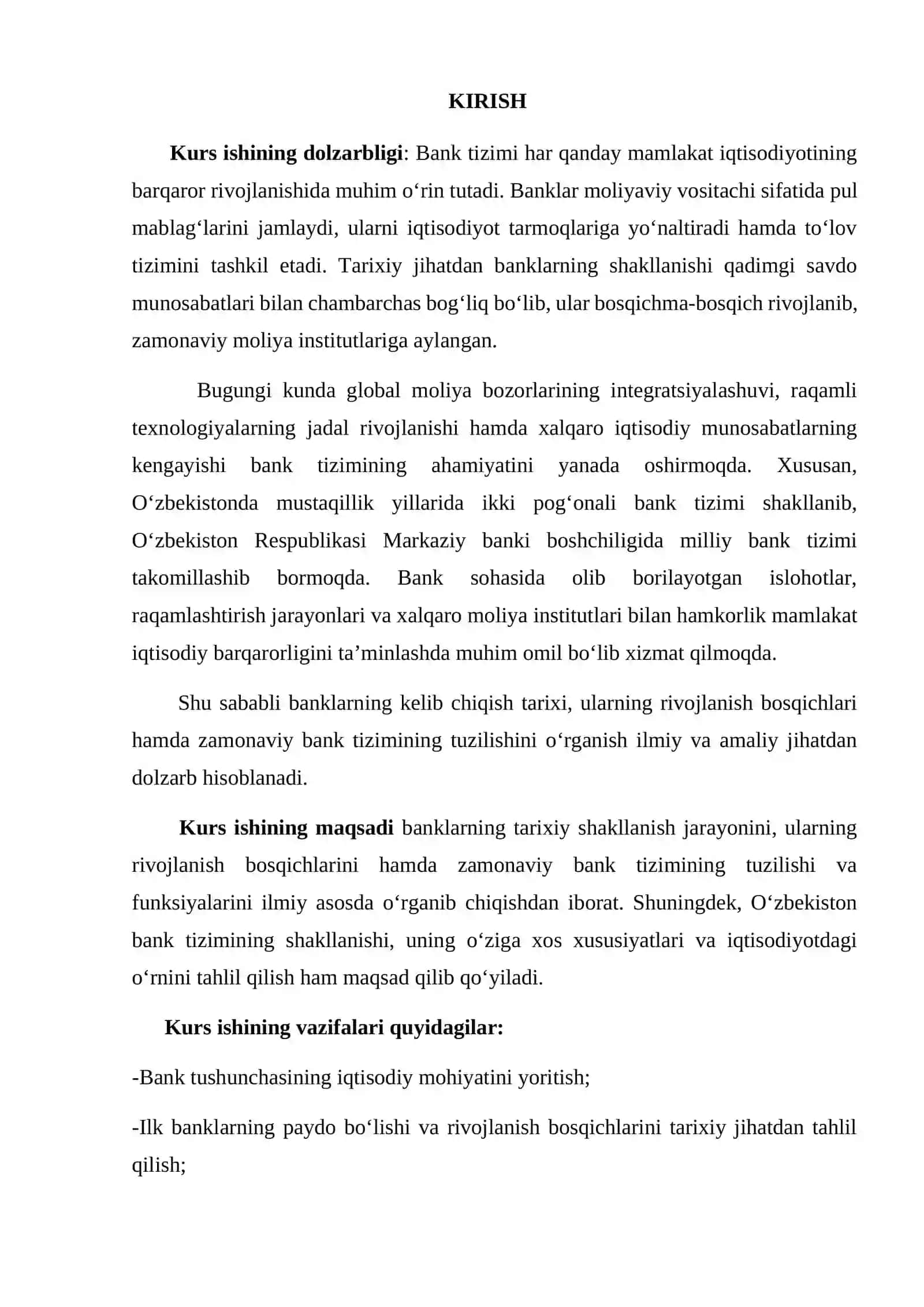 Banklarda Buxgalteriya Hisobi Asoslari Kurs Ishi 3