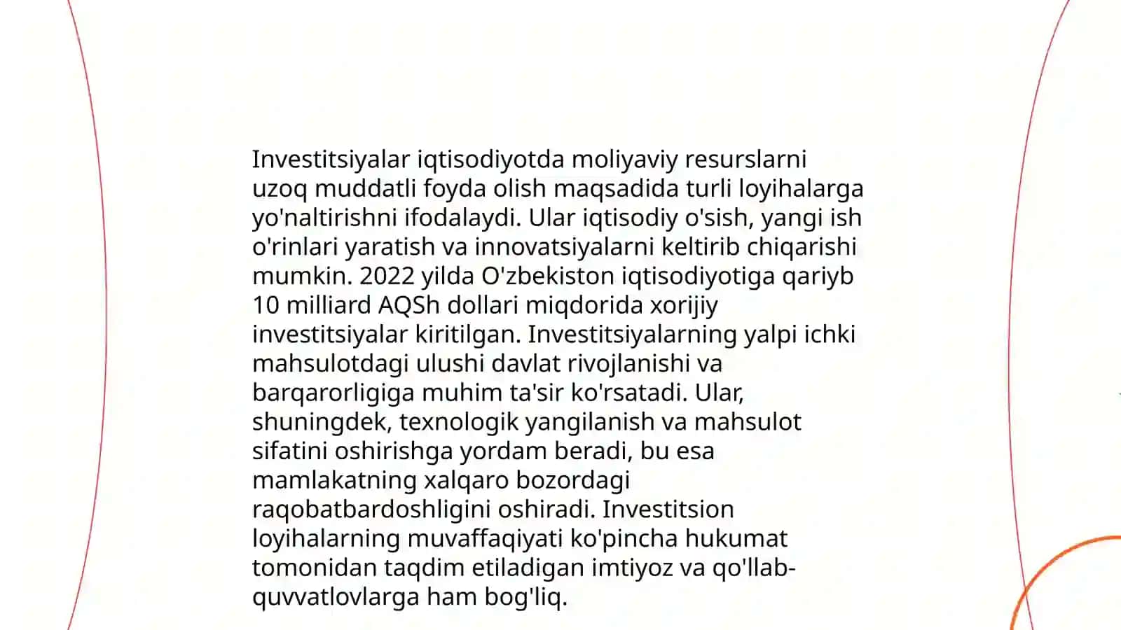 Investitsiyalarning iqtisodiy mohiyati va respublika iqtisodiyotidagi o'rni 3