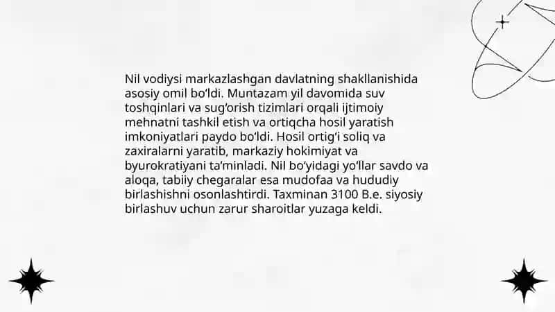 Qadimgi Misrda markazlashgan davlat shakllanish jarayoni 3
