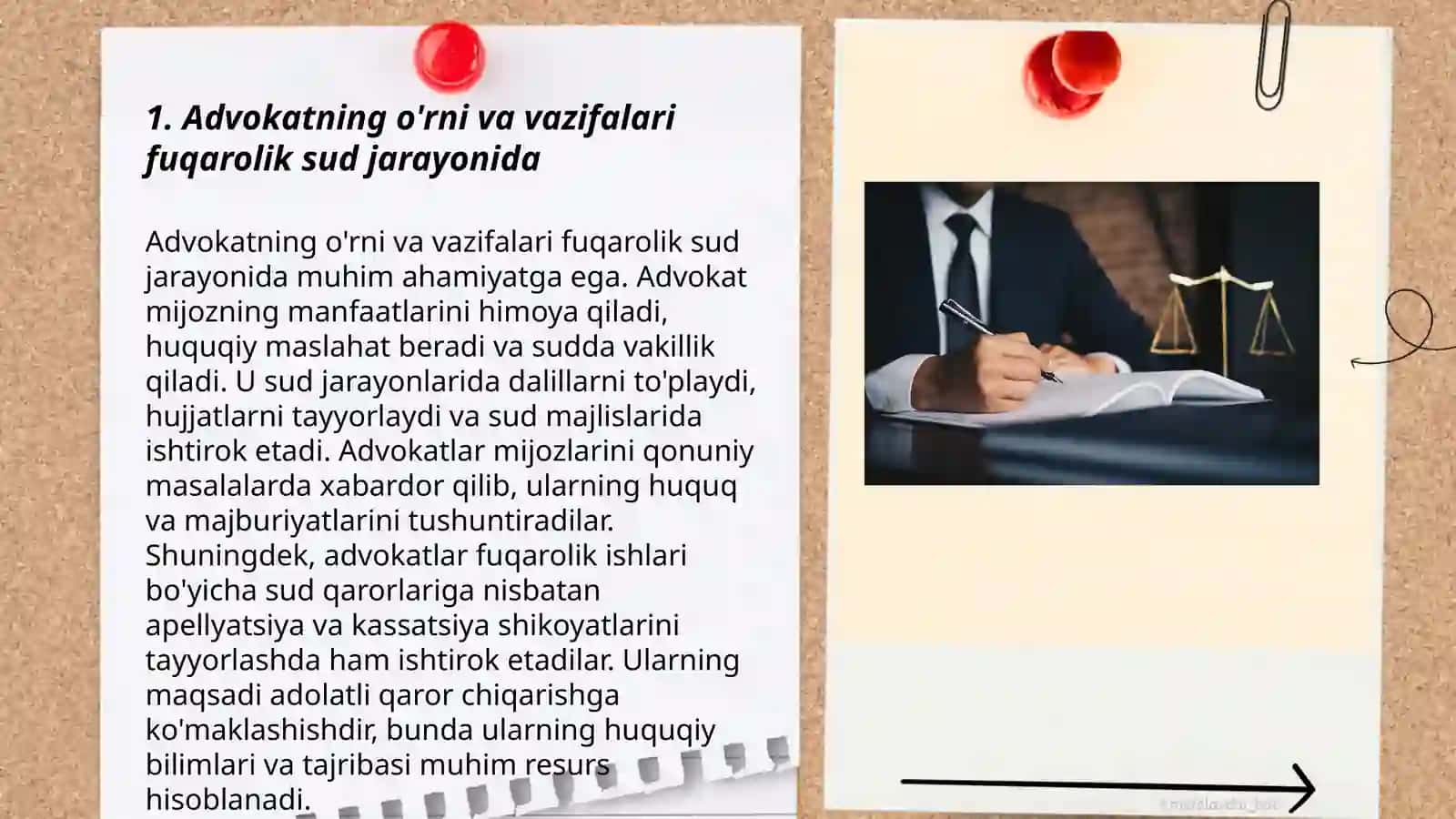Advokatning o'rni va vazifalari fuqarolik sud jarayonida 3