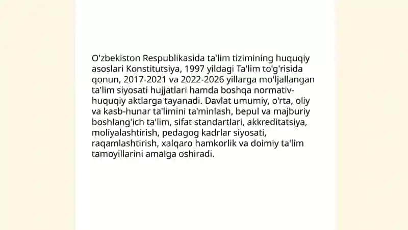 O'zbekiston Respublikasi ta'lim tizimi 3