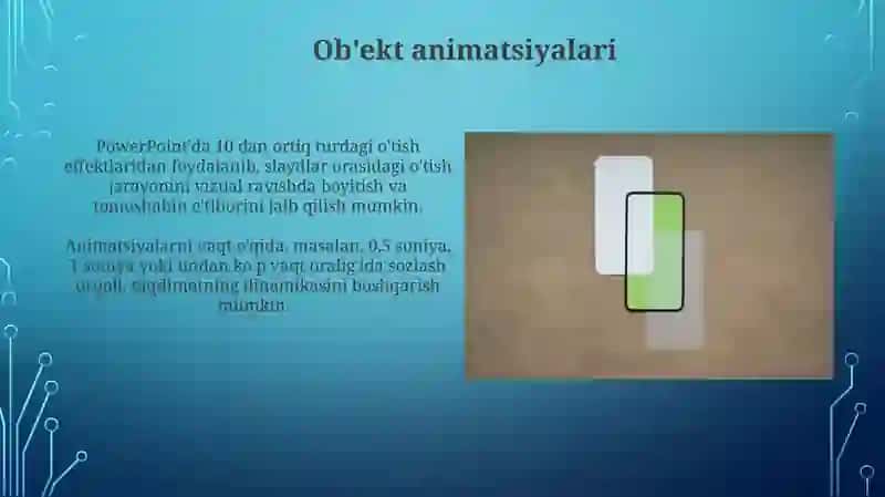 PowerPointda Animatsiyalar va Tranzitsiyalarni Qo'llash 3