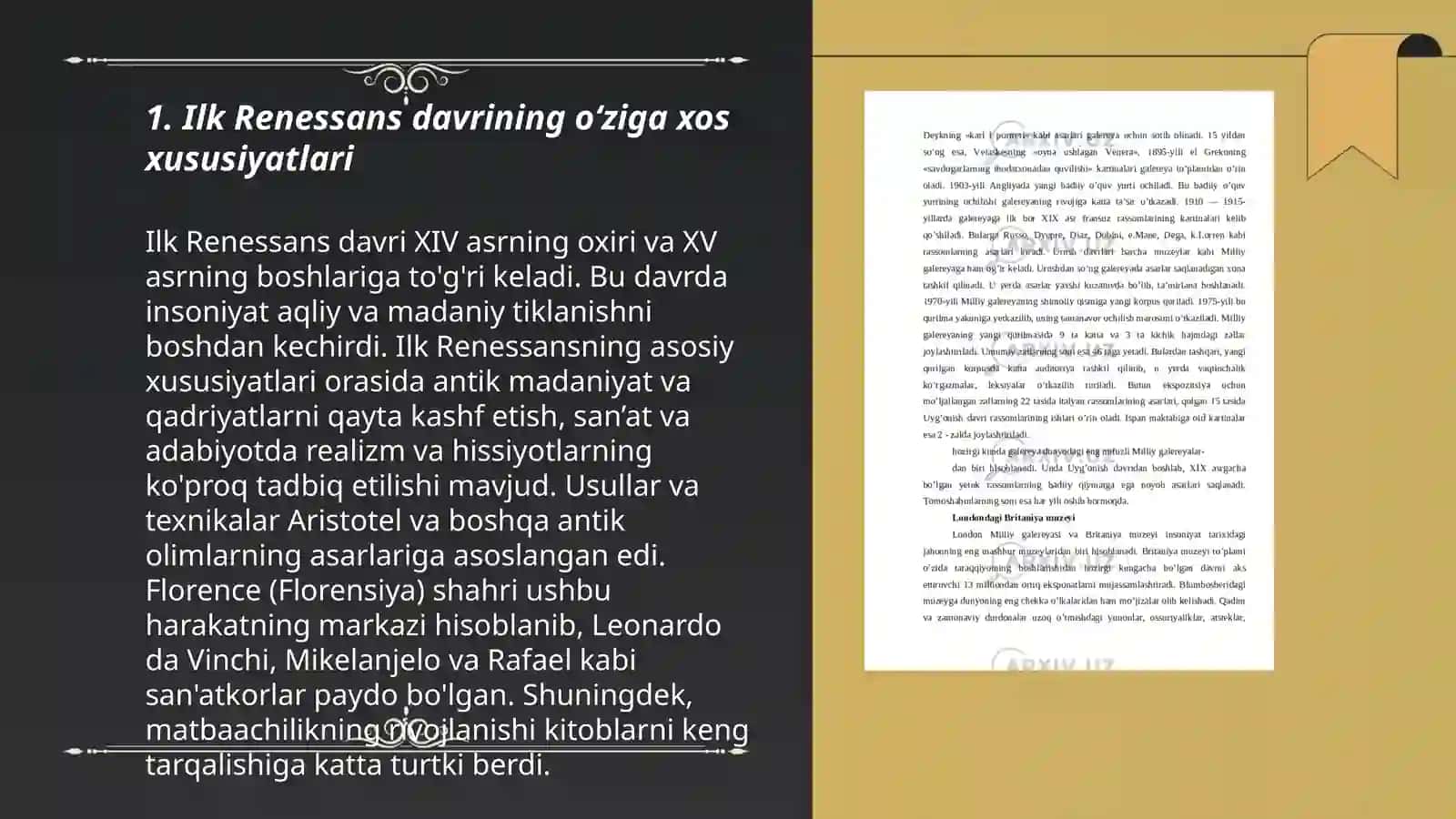 9-12 asrlarda mamlakatimiz hududida rõy bergan madaniy uyğonish (Renessans) Buyuk allomalarning jahon sivilizatsiyasiga qoʻshgan hissasi 3