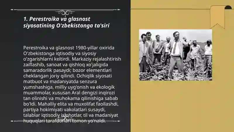 XX -asrning 80 - yillarida O'zbekistonning ijtimoiy, iqtisodiy va siyosiy ahvoli 3