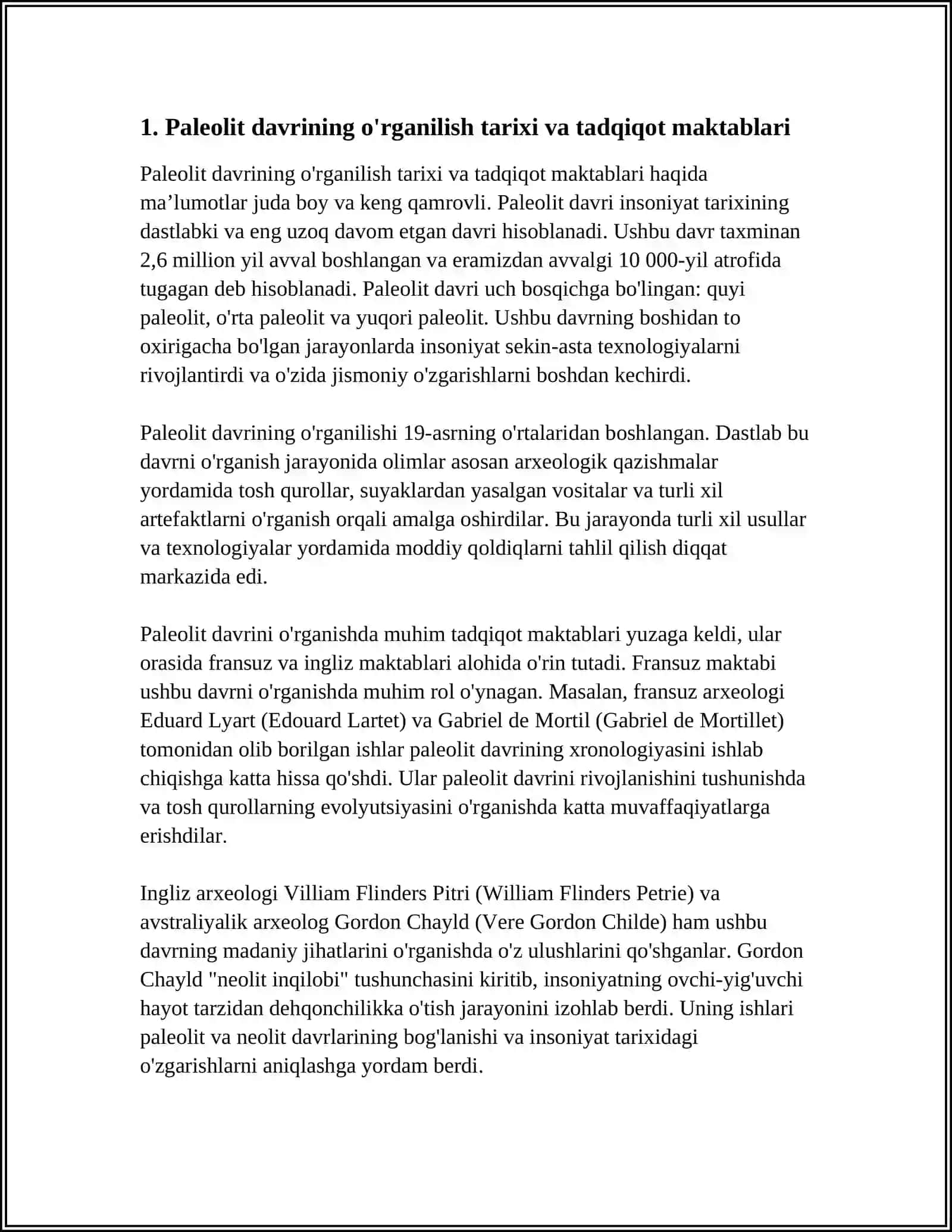 Paleolit Davri O'rganilish Tarixi 3