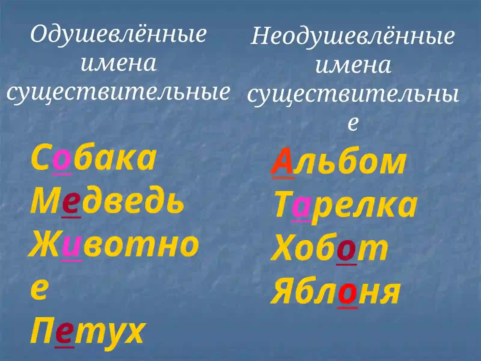 Род имен существительных. 3
