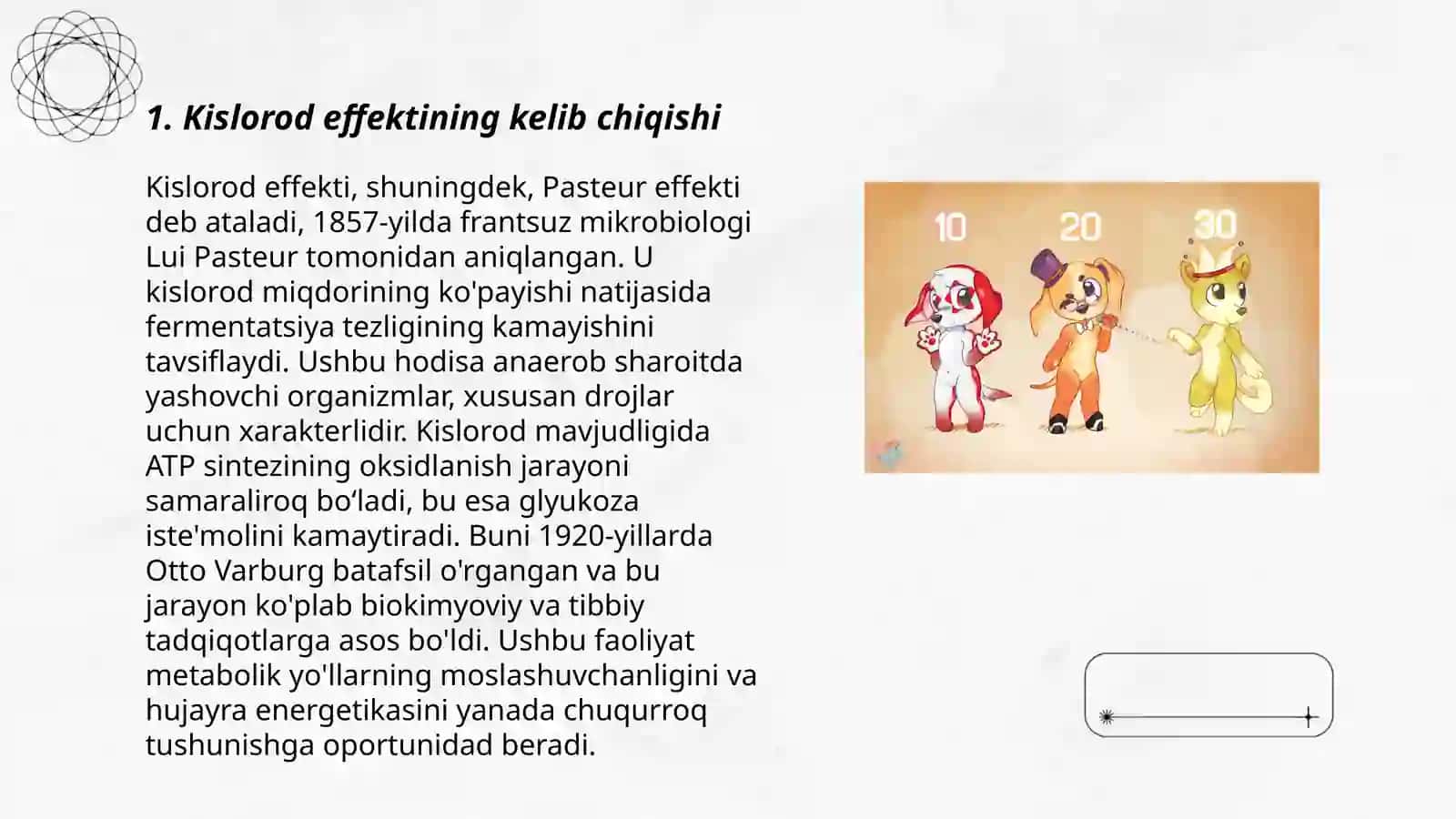 Kislorod effekti uning universallik xarakteri 3