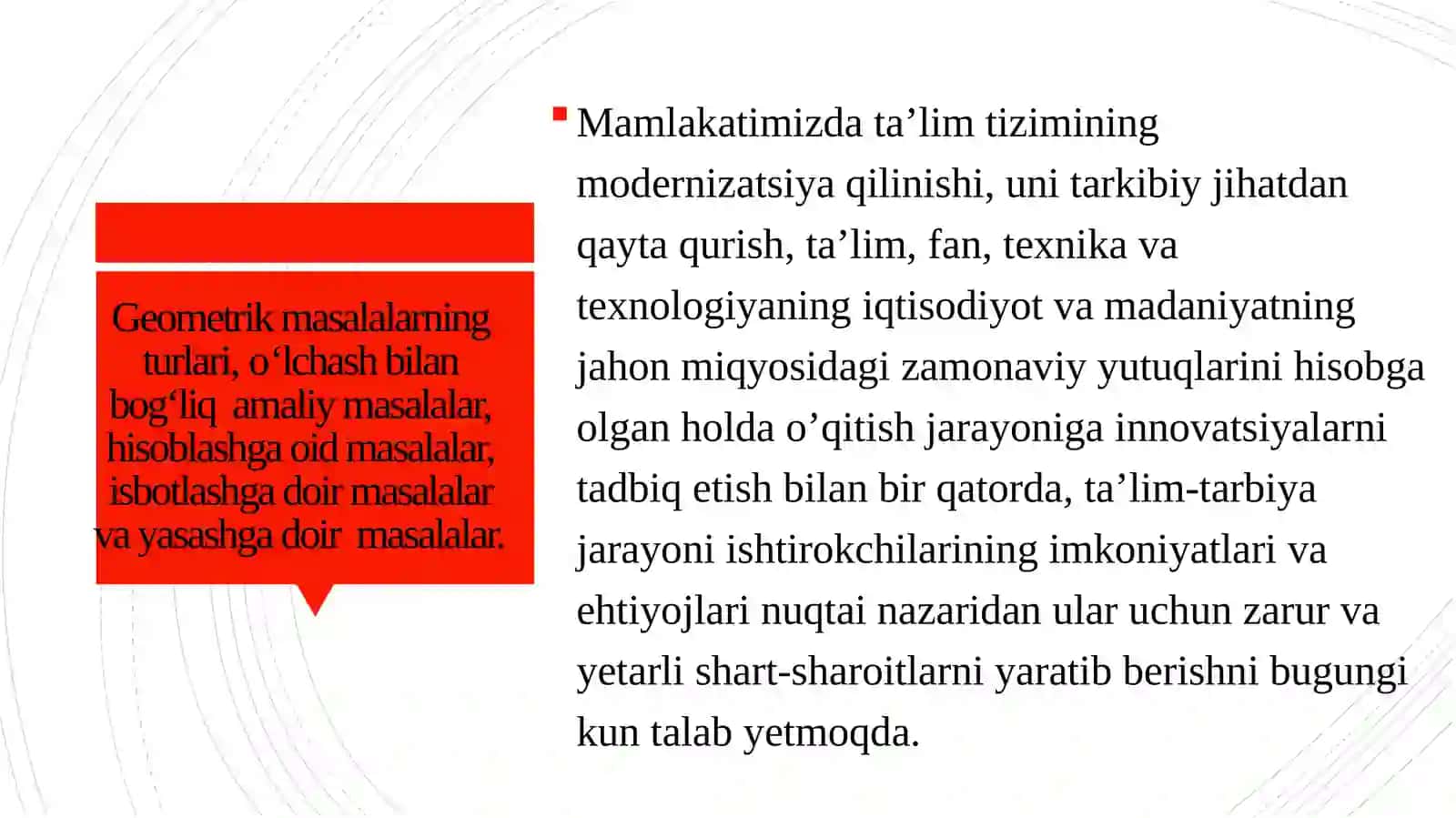 Geometrik masalalar yechish metodlari haqida 3