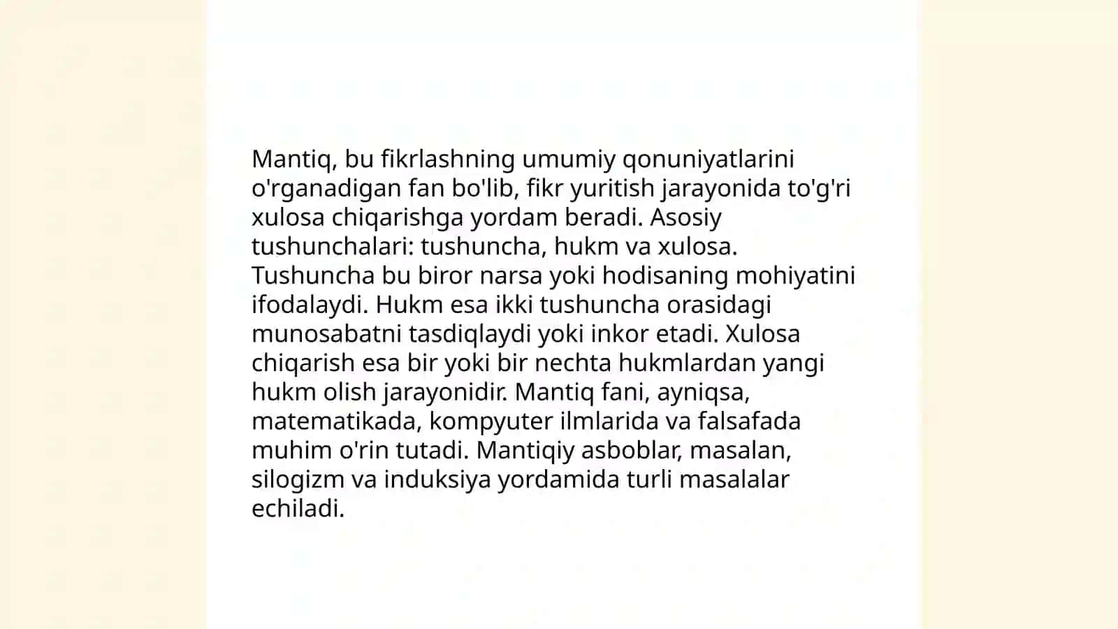 Logika elementlari. Fikrlar va ularning berilish usullari 3