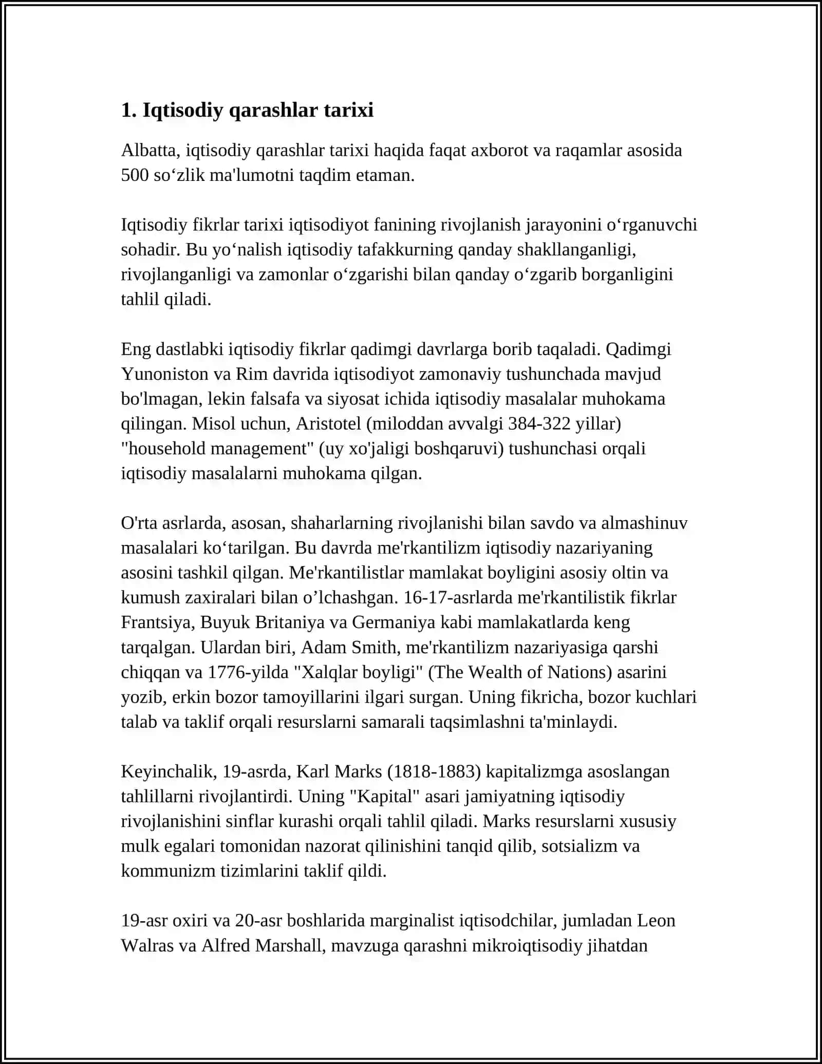 IQTISODIY QARASHLAR VA IQTISOD NAZARYASI YOKI TARIXI 3