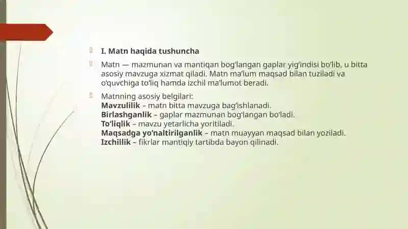 Akademik yozuv fanidan matn va uning turlari ppt 3