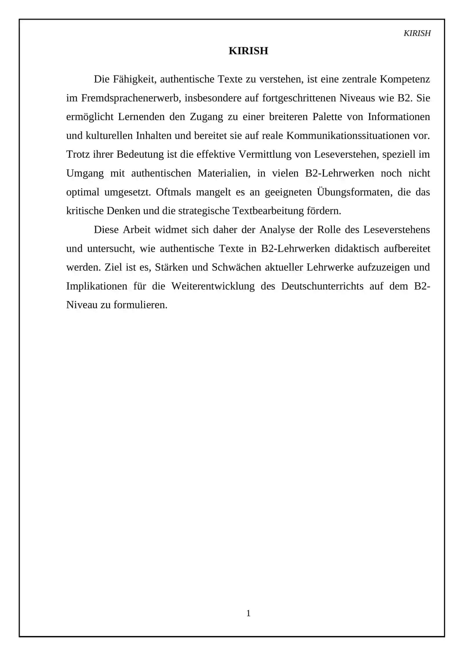 Die Rolle des Leseverstehens: Analyse von authentischen Texten in B2-Lehrwerken 3
