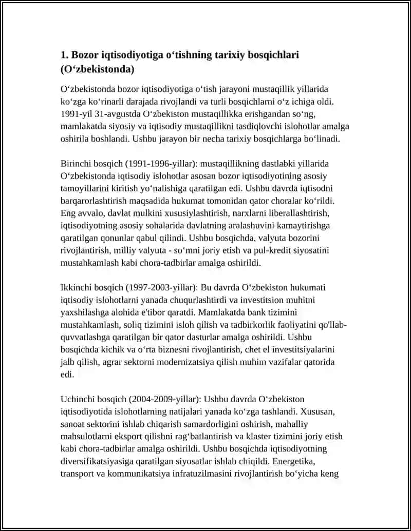 BOZOR IQTISODIYOTI SHAKLLANISHI VA AMAL QILISHNING AMALDIR 3