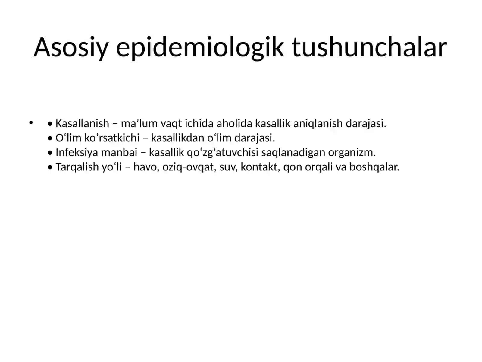 Asosiy epidemiologik tushunchalar 3