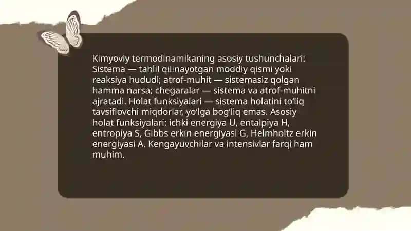 Kimyoviy termodinamika 3