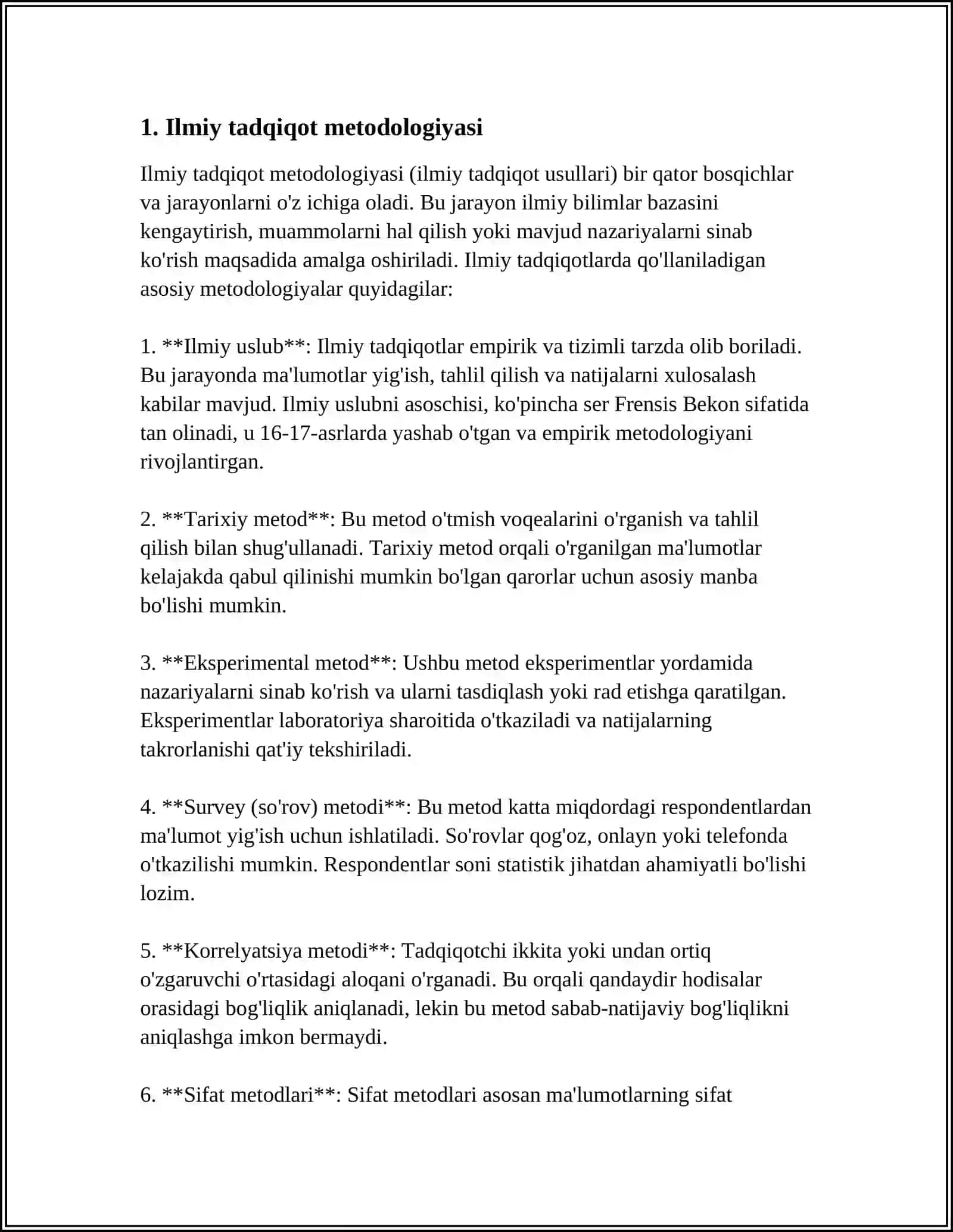 ILMIY TADQIQOT YO‘NALISHI VA ILMIY MUAMMONI TANLASH 3