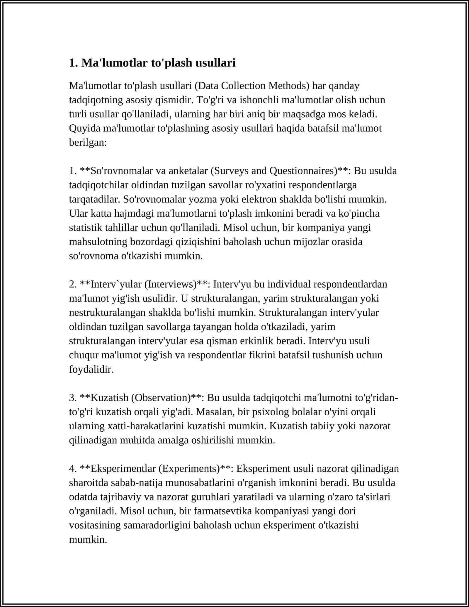 TIBBIY-BIOLOGIK MASALANI YECHISH MISOLIDA MA’LUMOTLARNI TASHKIL QILISH VA KIRITISH 3
