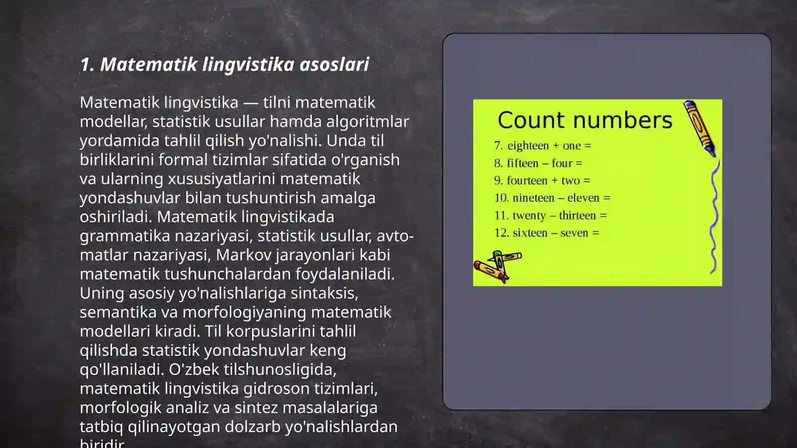 Matematik lingvistika asoslari 3