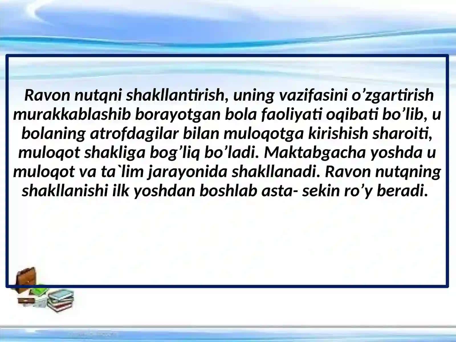Ravon nutqni rivojlantirish 3