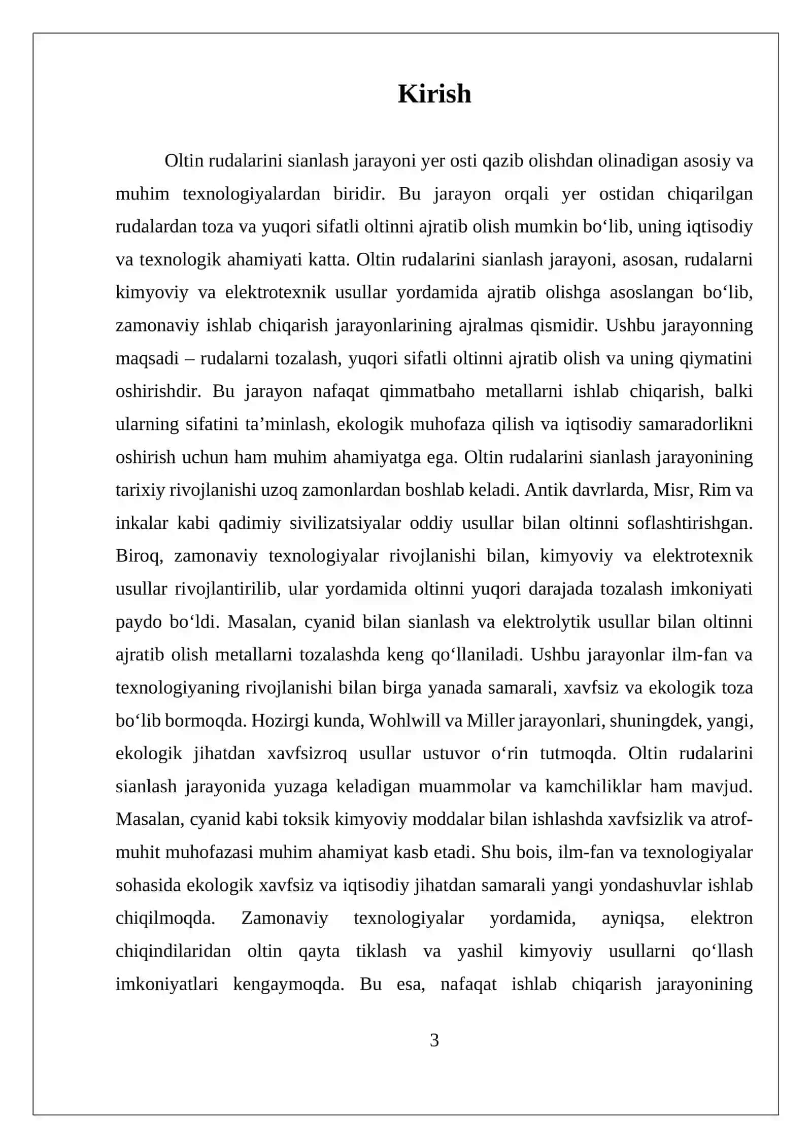 Oltin Rudalarini Sianlash Jarayoni 3