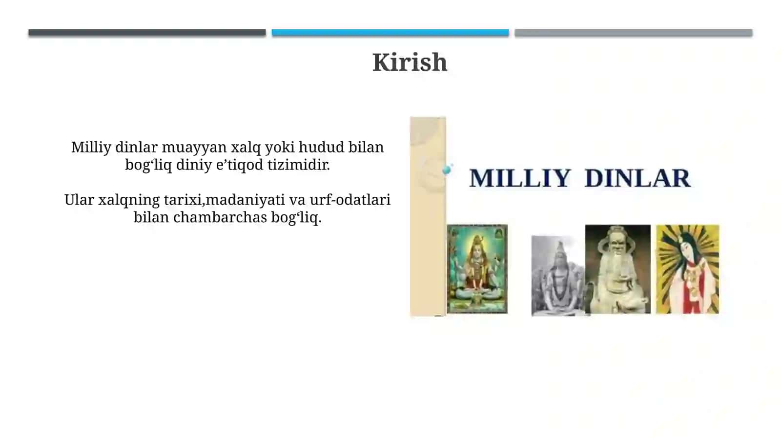 Milliy dinlar 3
