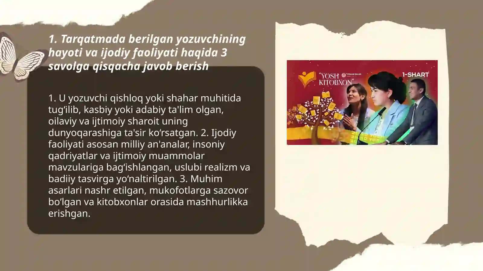 Yosh kitobxon tanlovi bòyicha 3