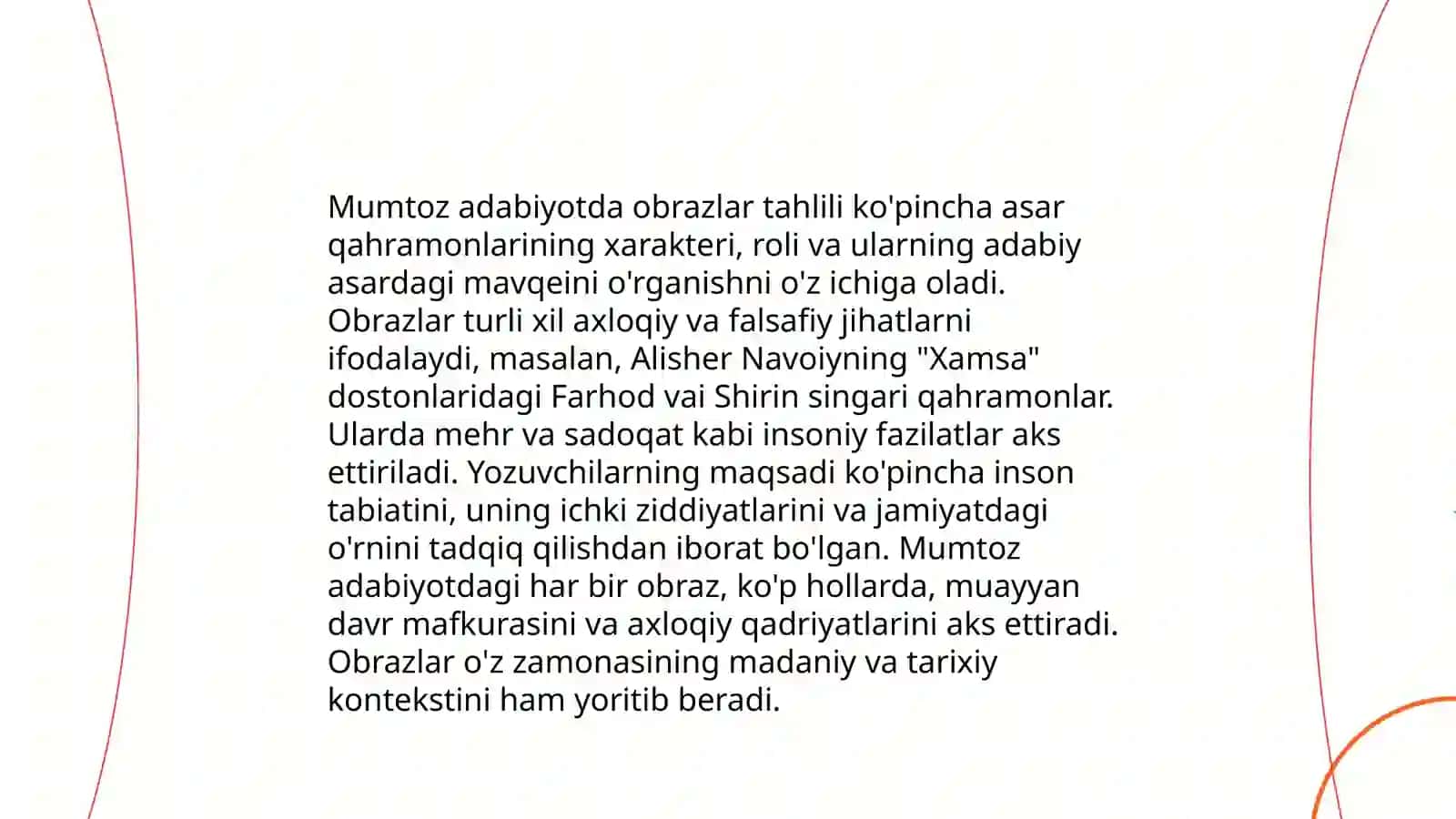 Mumtoz asarlarni tahlil qilish bo'yicha namunaviy dars ishlanmasi 3