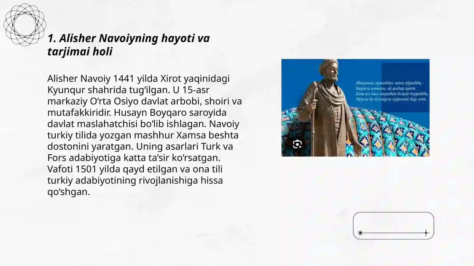 Alisher Navoiyning hayoti va tarjimai holi 3