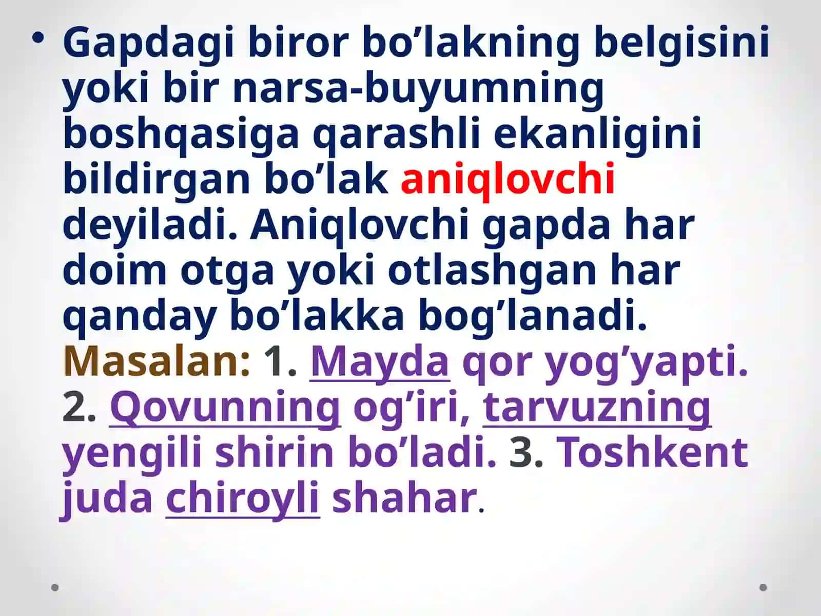 ANIQLOVCHI VA UNING IFODALANISHI 3