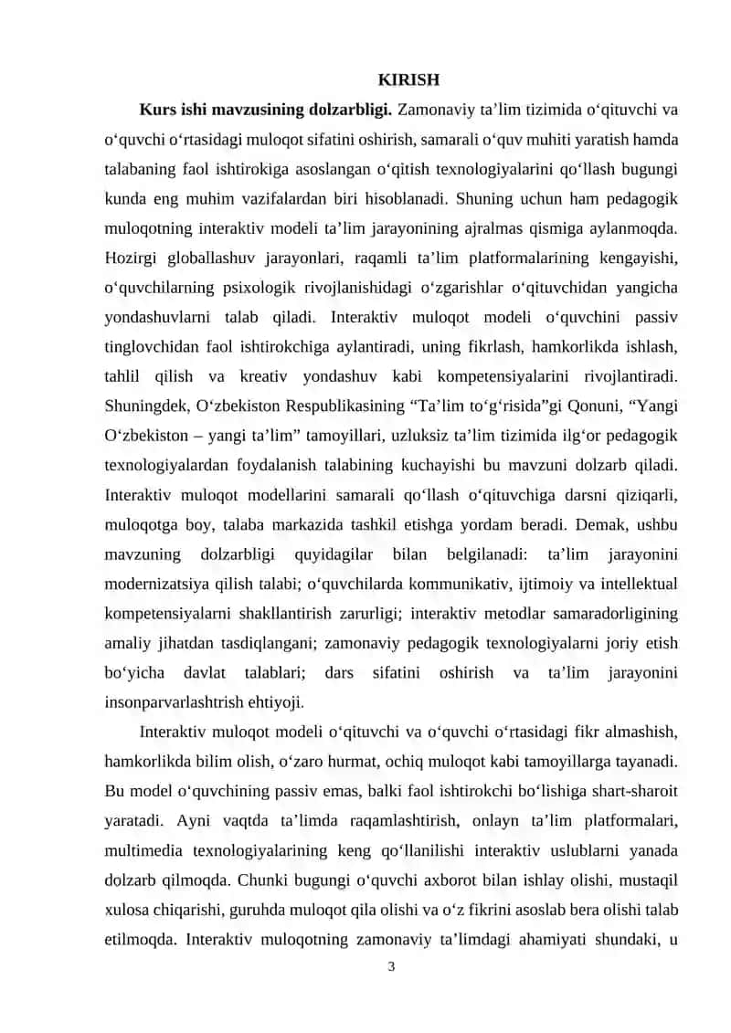 ZAMONAVIY TA’LIMDA PEDAGOGIK MULOQOTNING INTERAKTIV MODELI 3