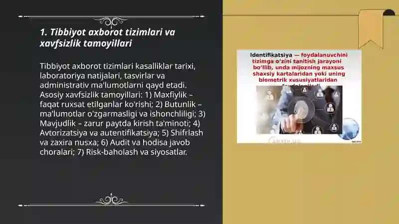 Tibbiyot tizimlarining axborot xavfsizligini taminlash asoslari 3