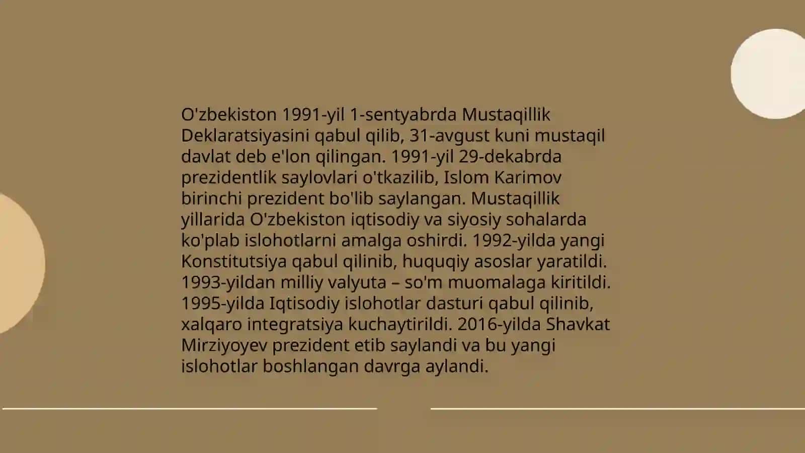 O'zbekstonda Mustaqillik goyalarining tarixi 3