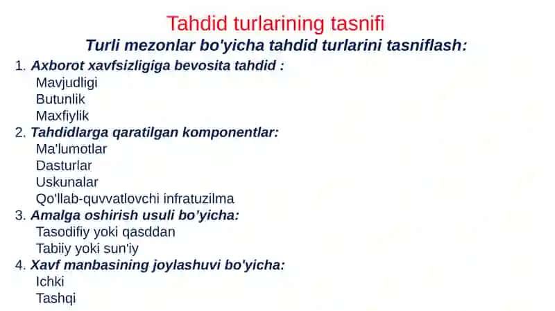 Axborot xavfsizligiga tahdidlar 3