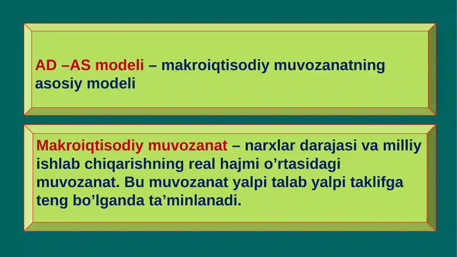 YALPI TALAB – YALPI TAKLIF MODELI INFLYATSIYA VA INFLYATSIYAGA QARSHI SIYOSAT 3