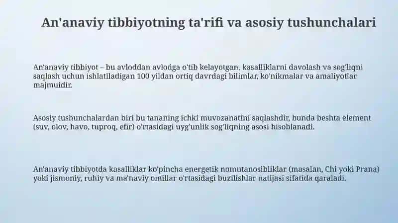 An'anaviy Tibbiyot 3