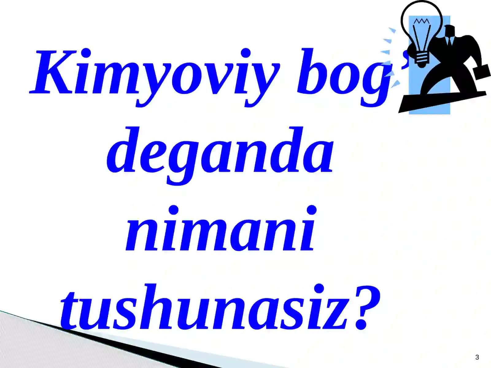 Kimyoviy bog'lanish 3