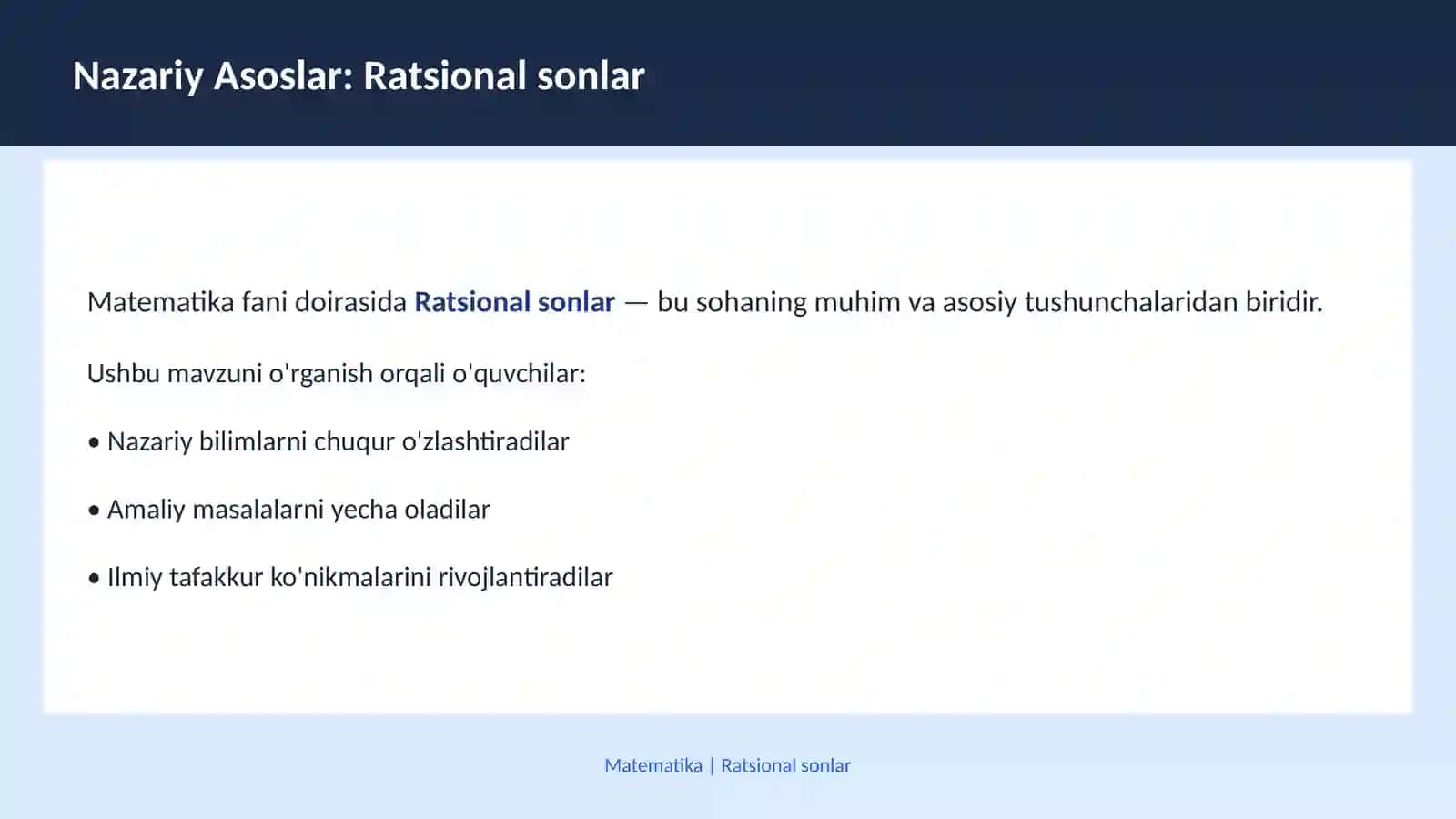 Sonlar nazariyasi 3