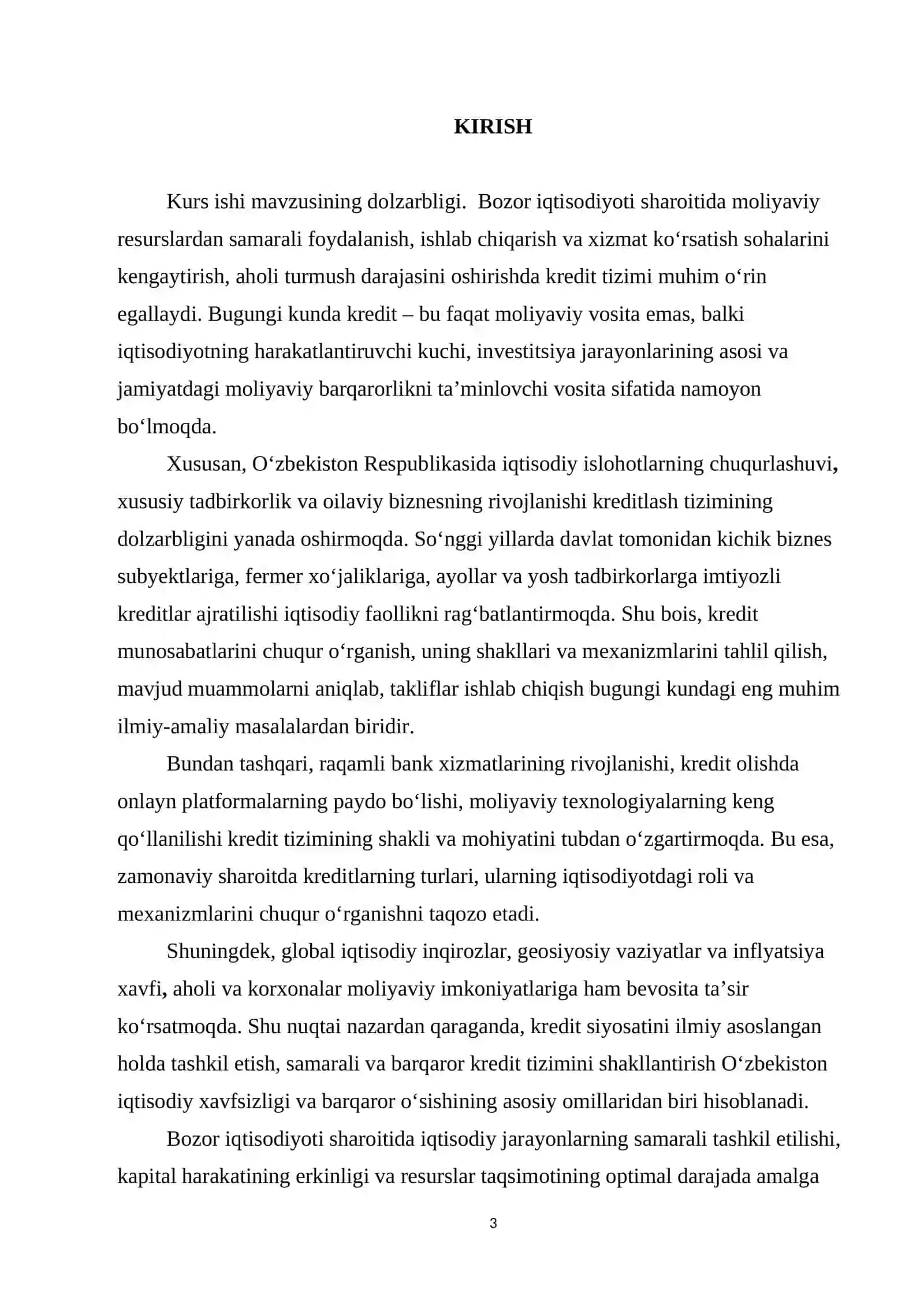 KREDIT MOHIYATI VAZIFALARI VA TURLARI 3