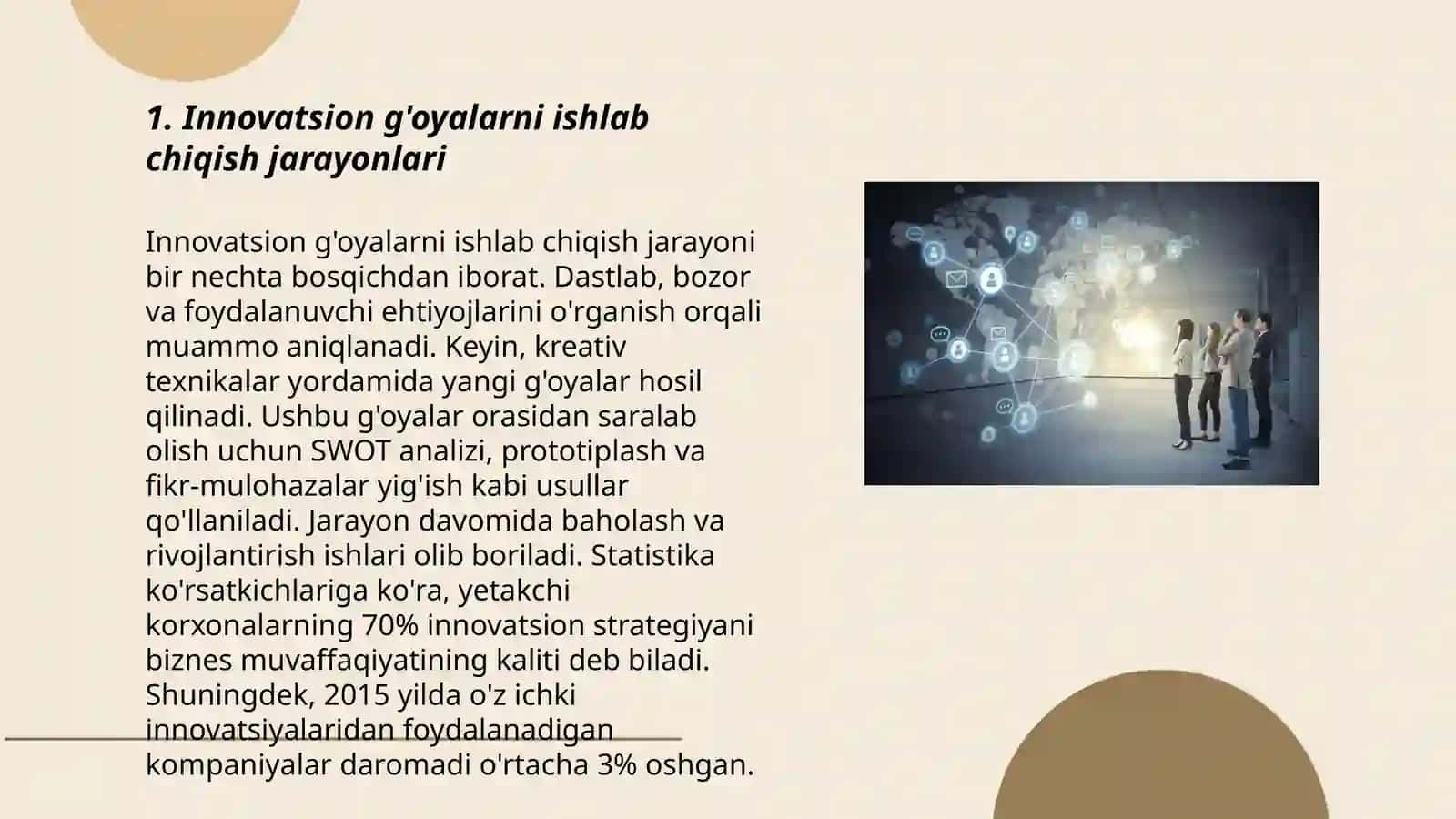 Innovatsion g'oyalarni ishlab chiqish jarayonlari 3