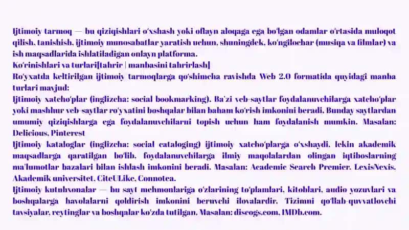 Ijtimoiy tarmoqlar 3