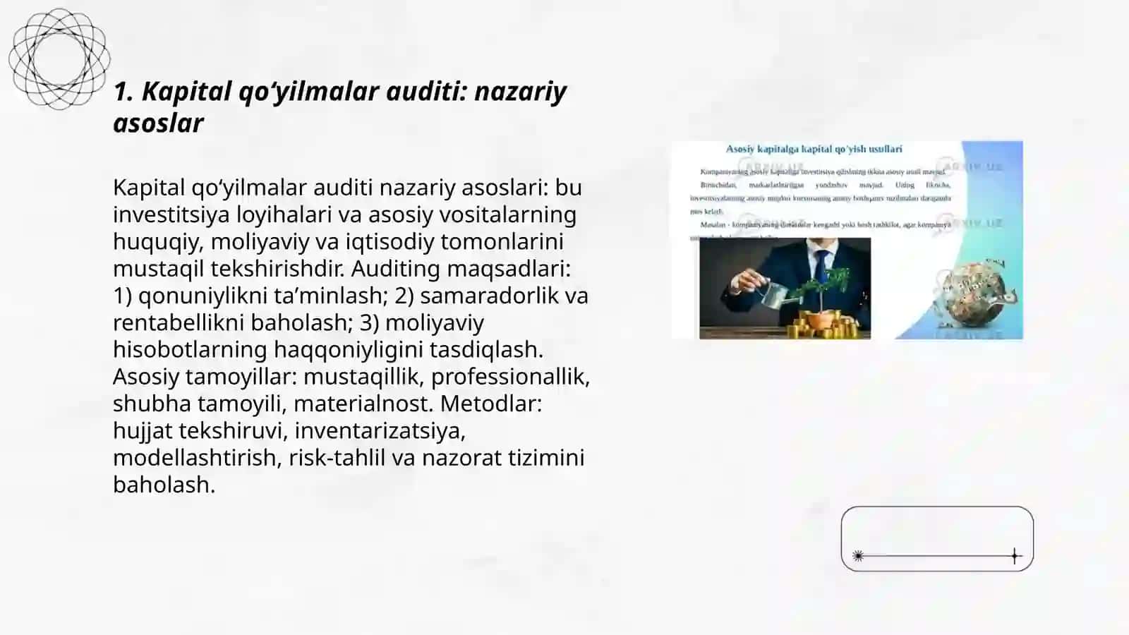Kapital qoʻyilmalar auditi 3
