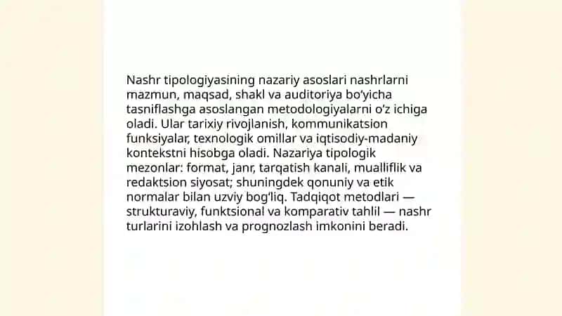 Nashr tipologiyasi 3
