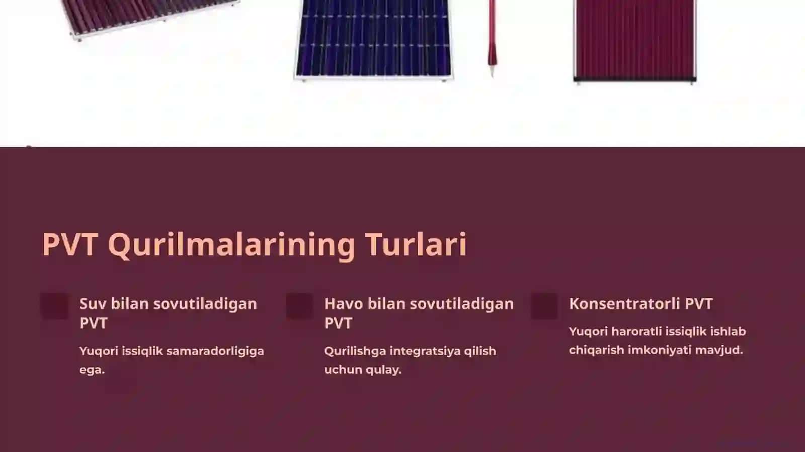 Gibrid Fotovoltaik-Issiqlik Qurilmalari 3