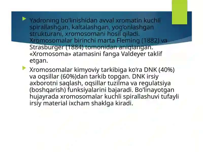 RIVOJLANISHNING GENETIK NAZORATI. HUJAYRA SIKLI VA O`SMA (RAK)NING MOLEKULYAR GENETIKASI 3