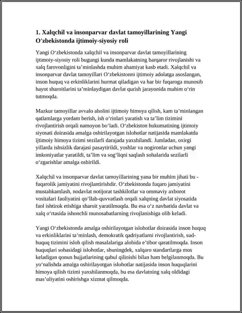 YANGI OZBEKISTONDA XALQCHIL VA INSONPARVAR DAVLAT QURILISHINING IJTIMOIY SIYOSIY AXAMIYATI 3