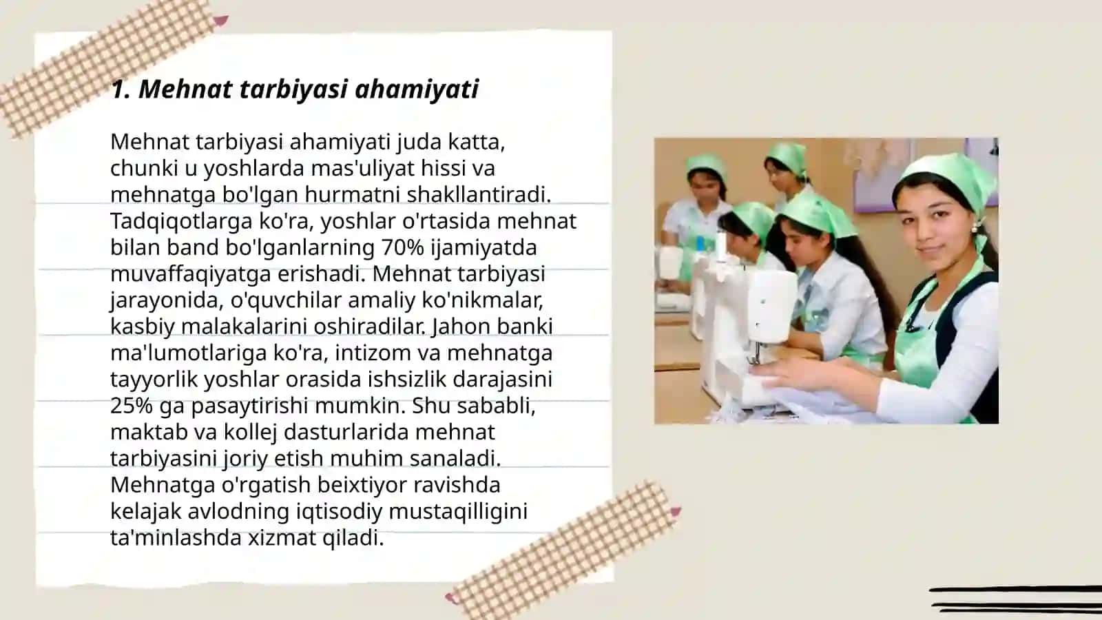 Mehnat,jismoniy va estetik tarbiyalar 3